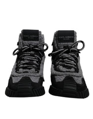 Dolce & Gabbana Gray Black NS1 High Top Boots Sneakers Shoes - EU37.5/US7 - Sneakers