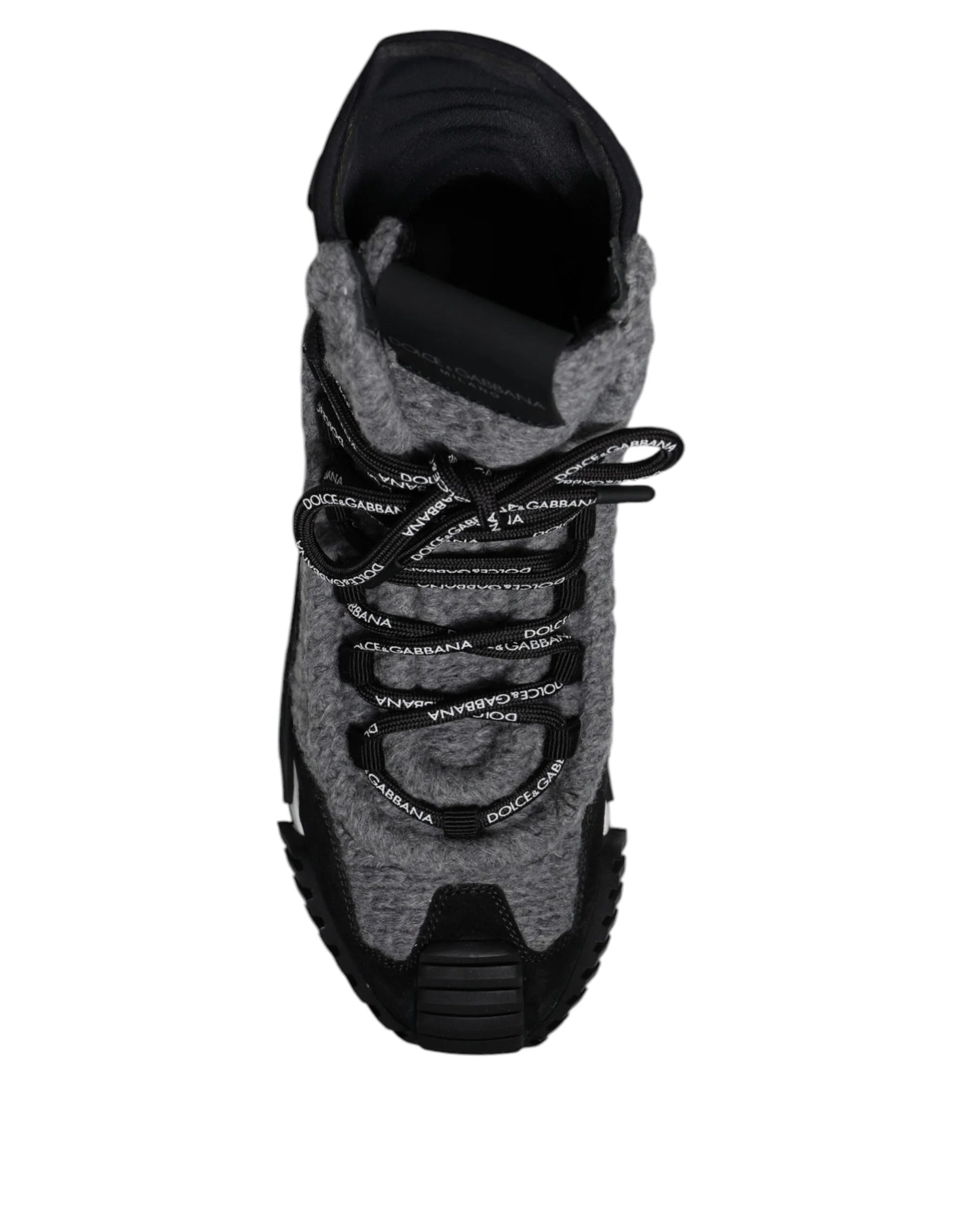 Dolce & Gabbana Gray Black NS1 High Top Boots Sneakers Shoes - EU37.5/US7 - Sneakers