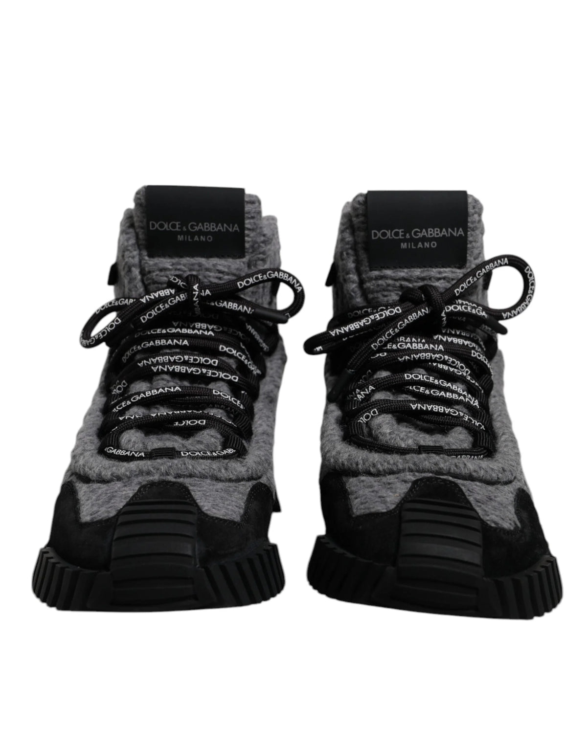 Dolce & Gabbana Gray Black NS1 High Top Boots Sneakers Shoes - EU37.5/US7