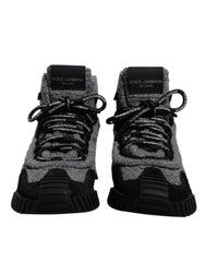 Dolce & Gabbana Gray Black NS1 High Top Boots Sneakers Shoes - EU37.5/US7