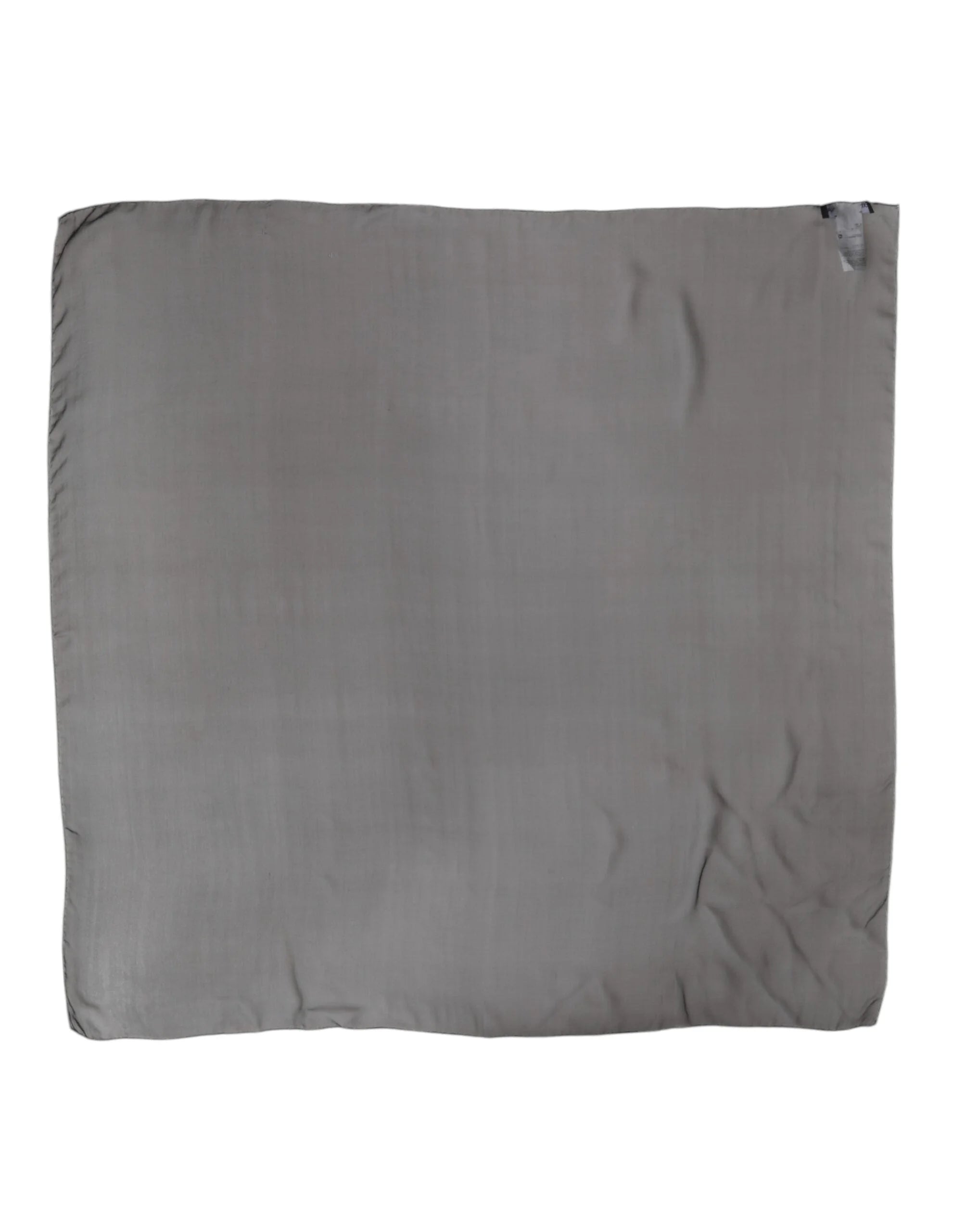 Dolce & Gabbana Gray Black Silk Square Women Foulard Scarf - Scarves & Shawls