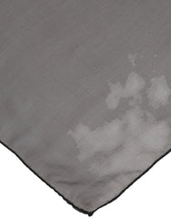 Dolce & Gabbana Gray Black Silk Square Women Foulard Scarf - Scarves & Shawls