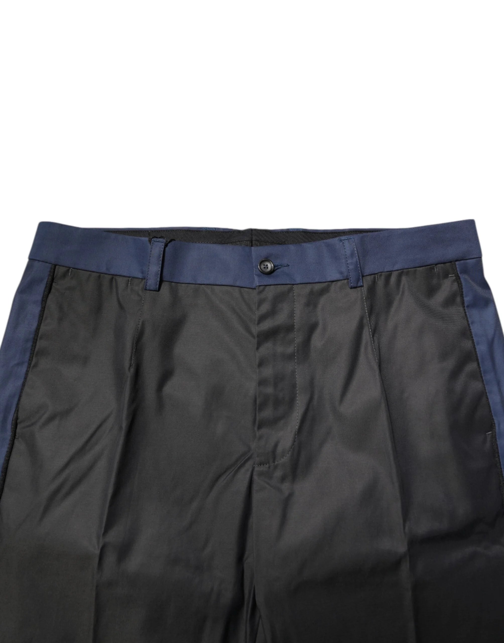 Dolce & Gabbana Gray Blue Cotton 3/4 Chinos Crop Trouser Pants - IT44 | XS