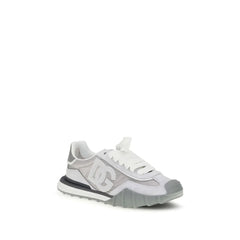 Dolce & Gabbana Gray Calf Leather Bos Taurus Athletic Sneakers - EU40.5/US7.5