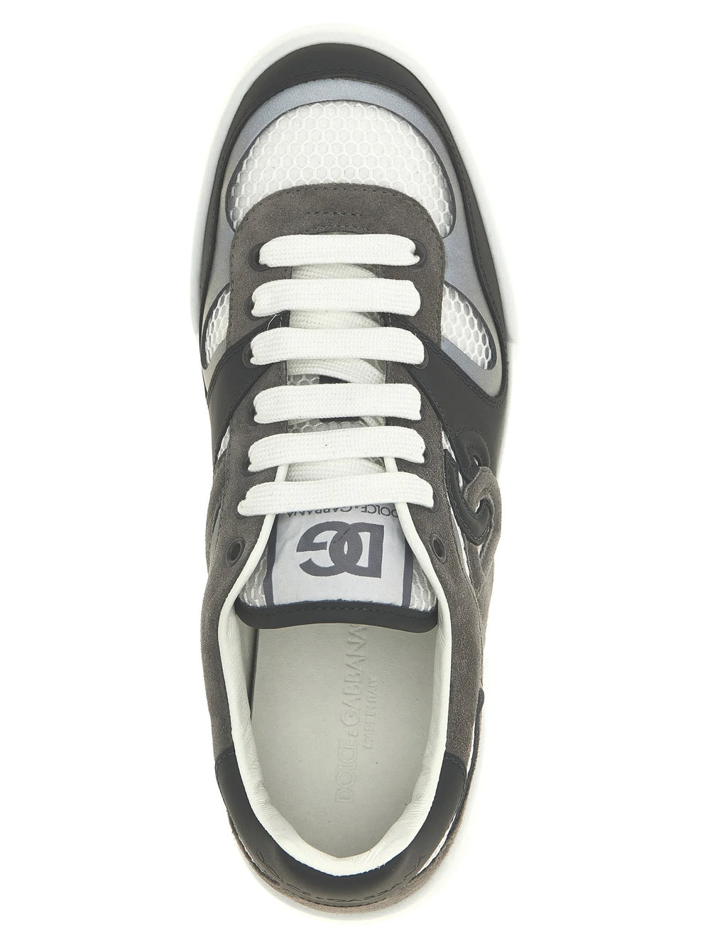 Dolce & Gabbana Gray Calfskin Athletic Sneakers