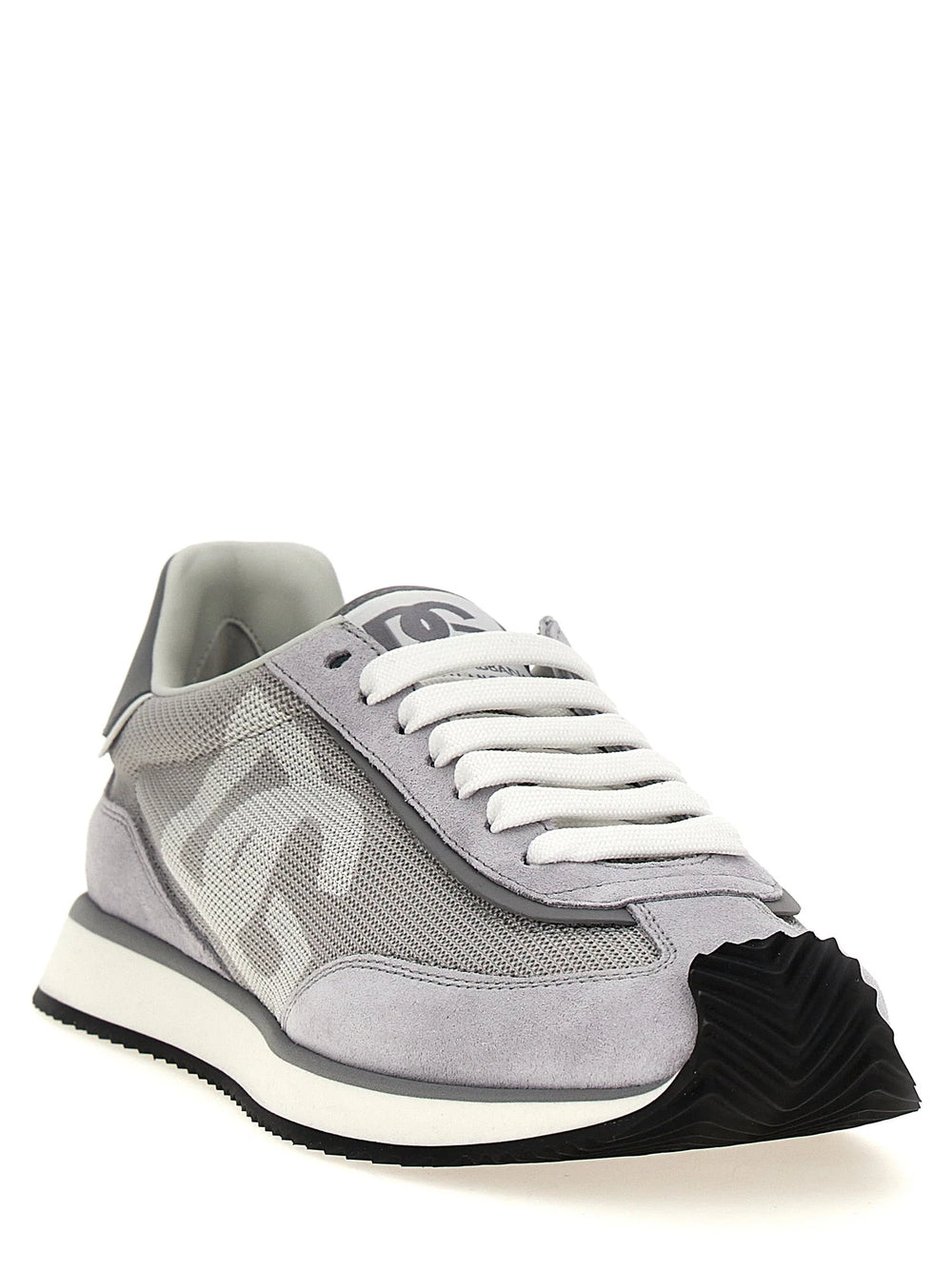 Dolce & Gabbana Gray Calfskin Athletic Sneakers - EU46/US13