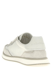 Dolce & Gabbana Gray Calfskin Low Top Sneakers