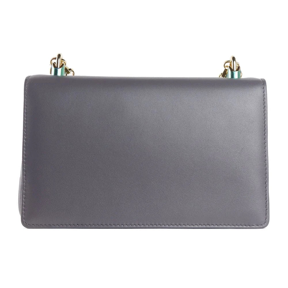 Dolce & Gabbana Gray Calfskin Shoulder Bag