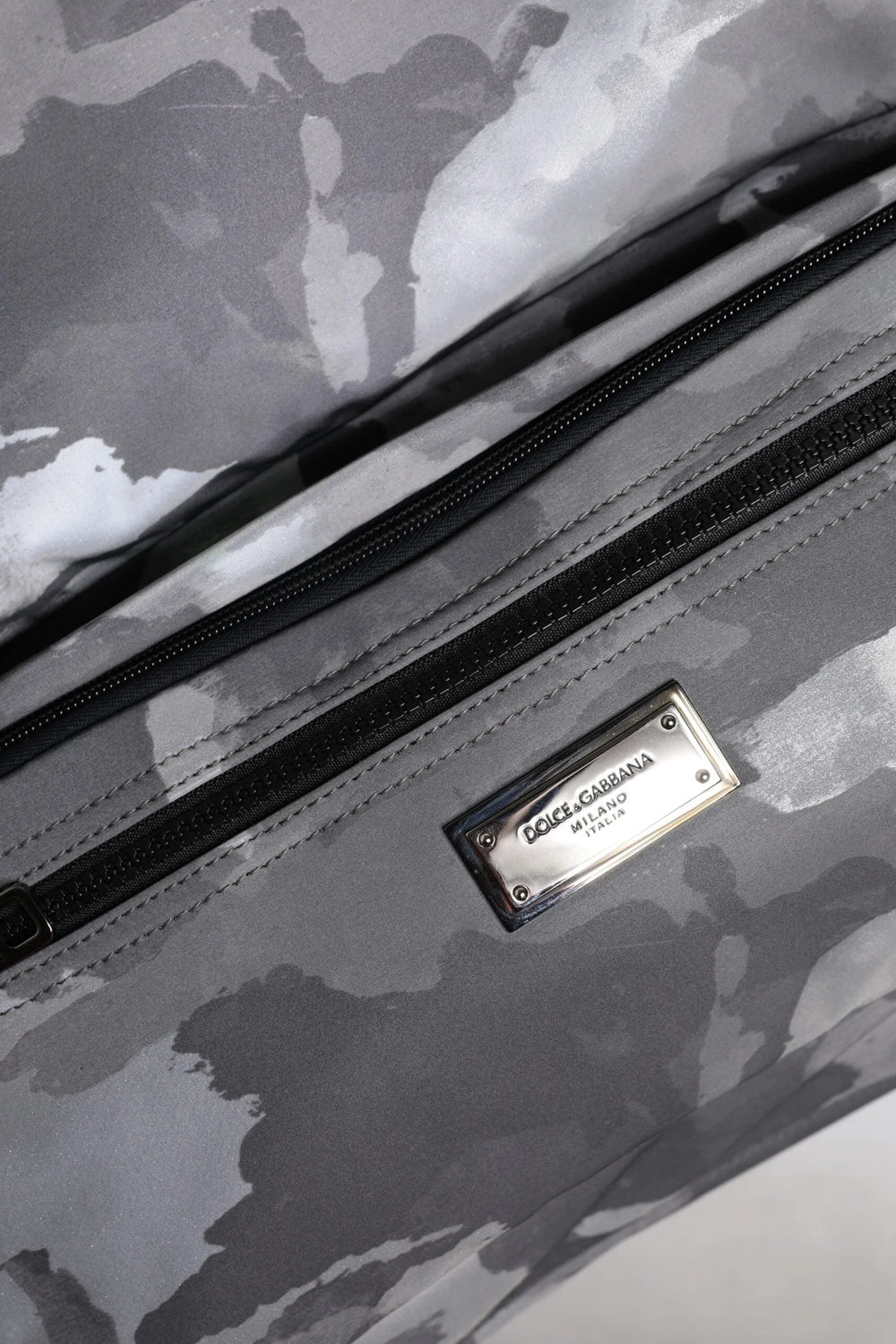 Dolce & Gabbana Gray Camo Cotton Multiple Compartments Tote Bag - Tote Bags