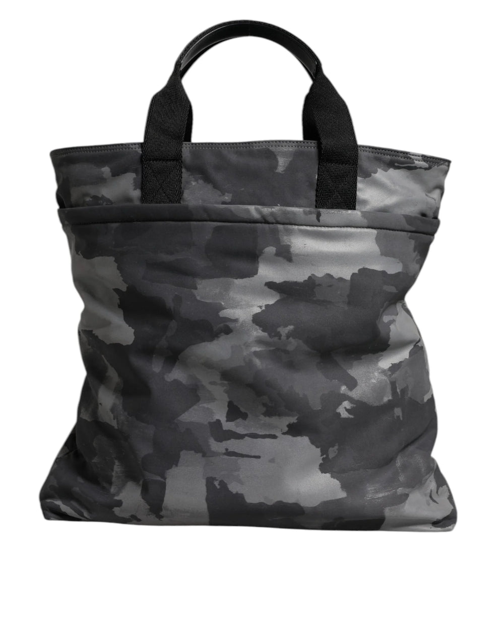 Dolce & Gabbana Gray Camo Cotton Multiple Compartments Tote Bag - Tote Bags