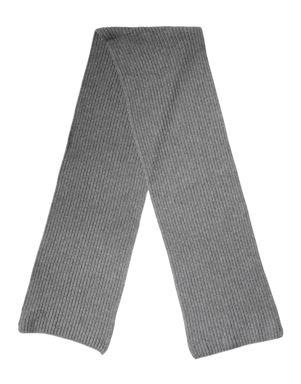 Dolce & Gabbana Gray Cashmere Knit Neck Wrap Shawl Scarf