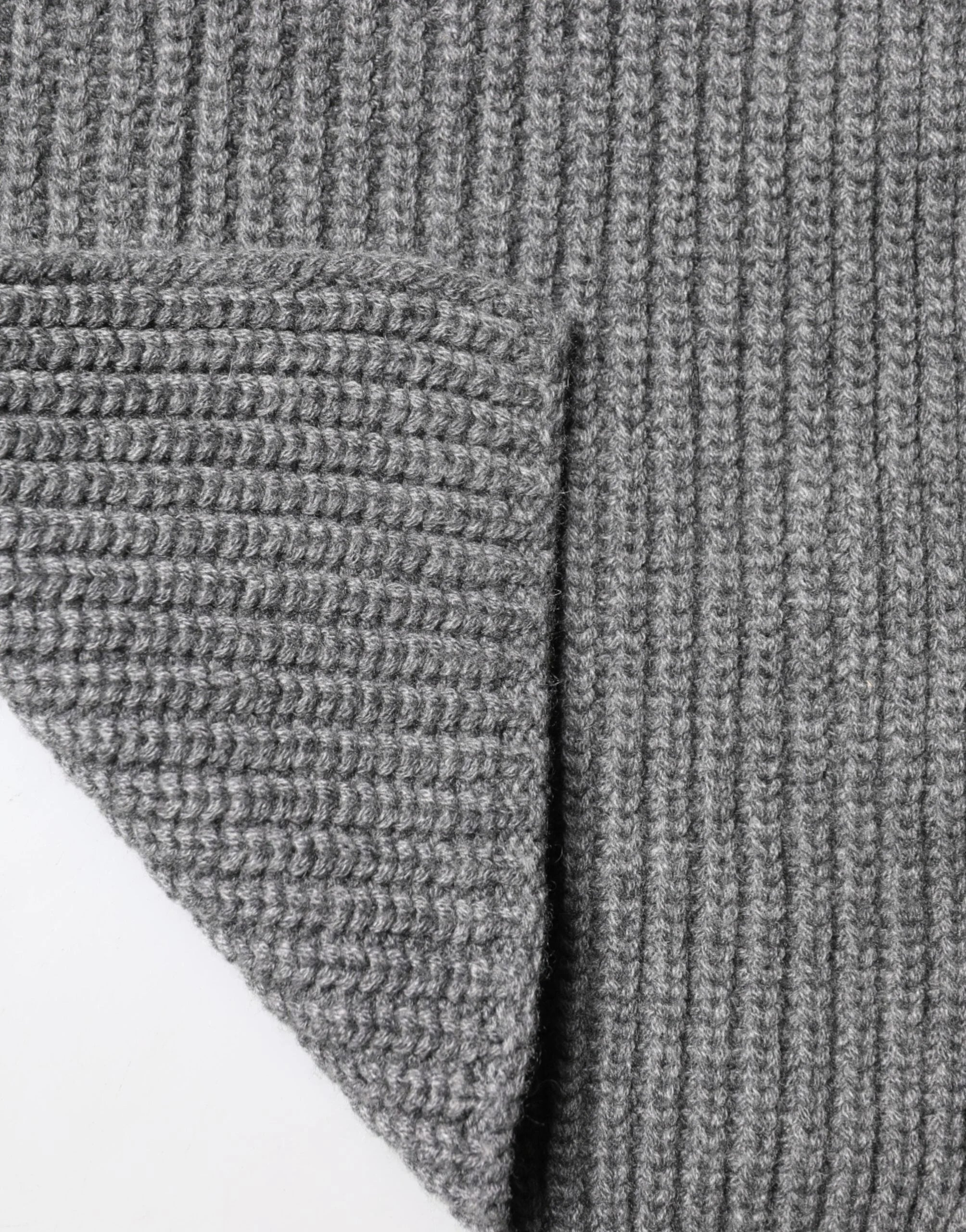 Dolce & Gabbana Gray Cashmere Knit Neck Wrap Shawl Scarf