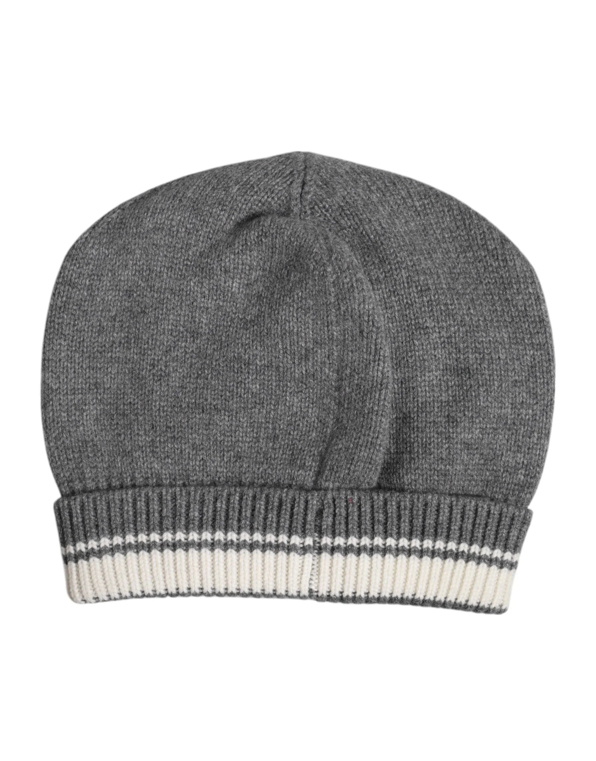 Dolce & Gabbana Gray Cashmere Knitted Winter Beanie Hat - Beanies