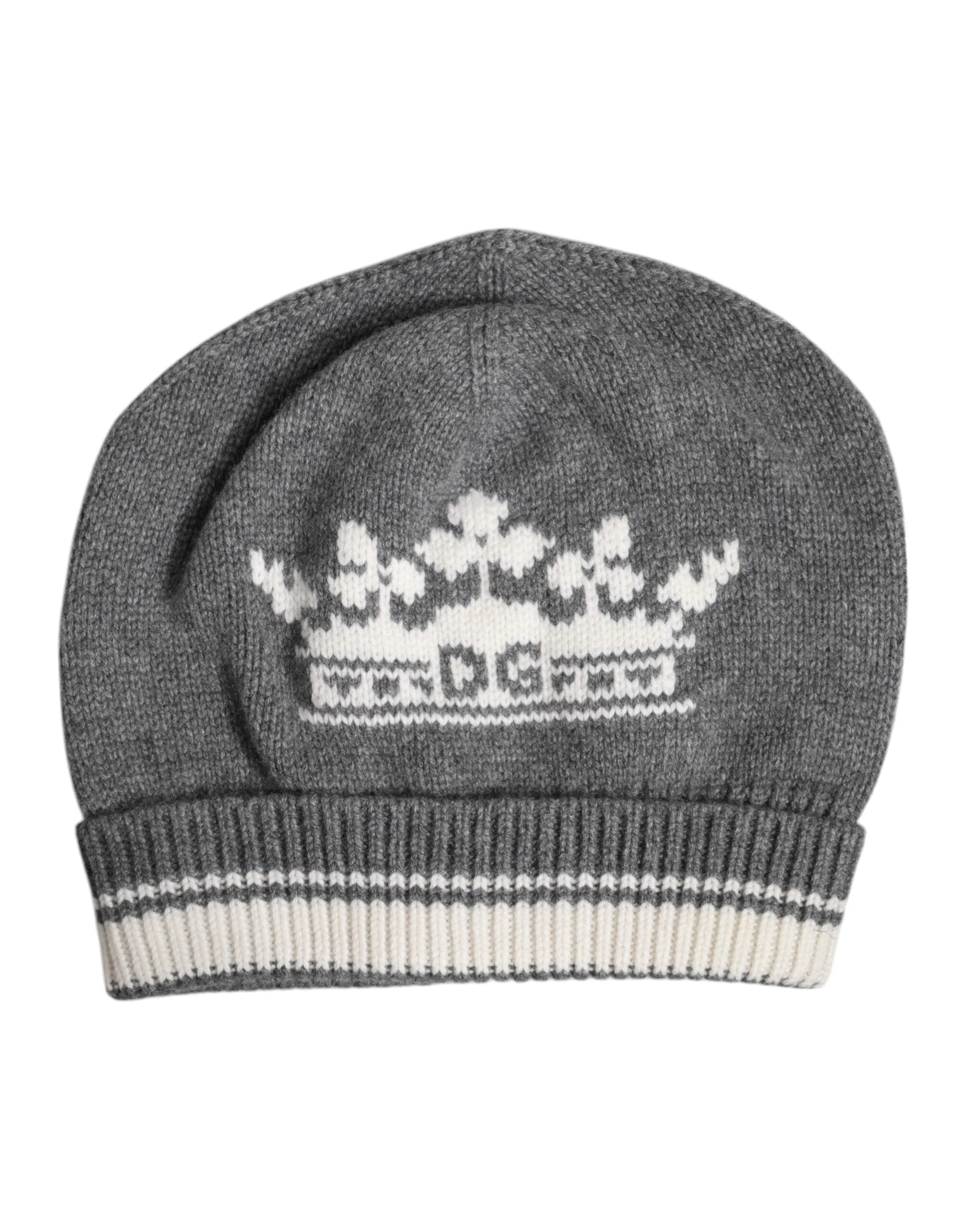 Dolce & Gabbana Gray Cashmere Knitted Winter Beanie Hat - Beanies