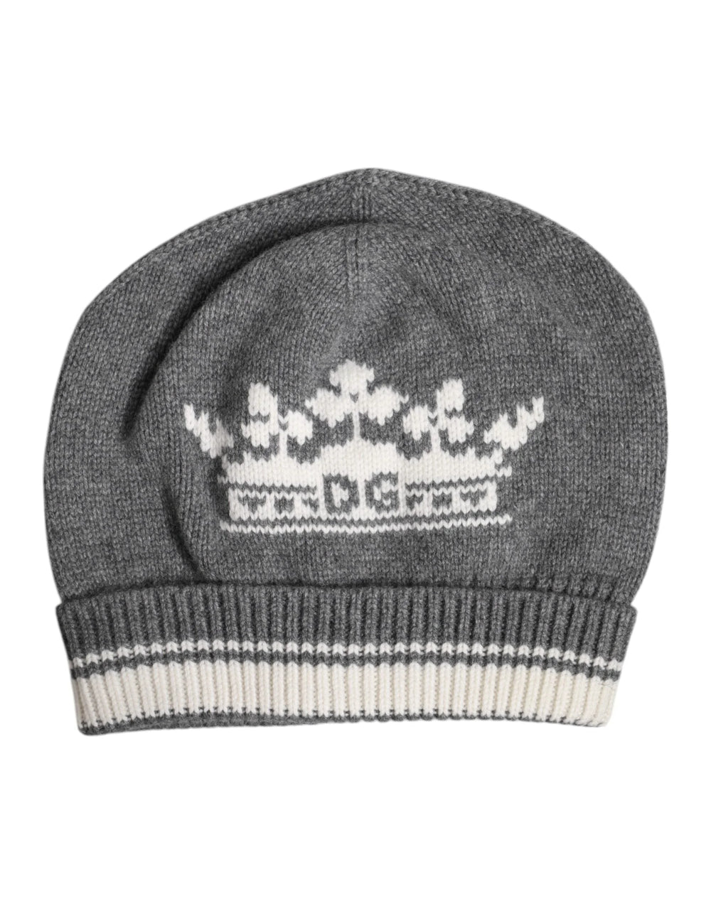 Dolce & Gabbana Gray Cashmere Knitted Winter Beanie Hat - Beanies