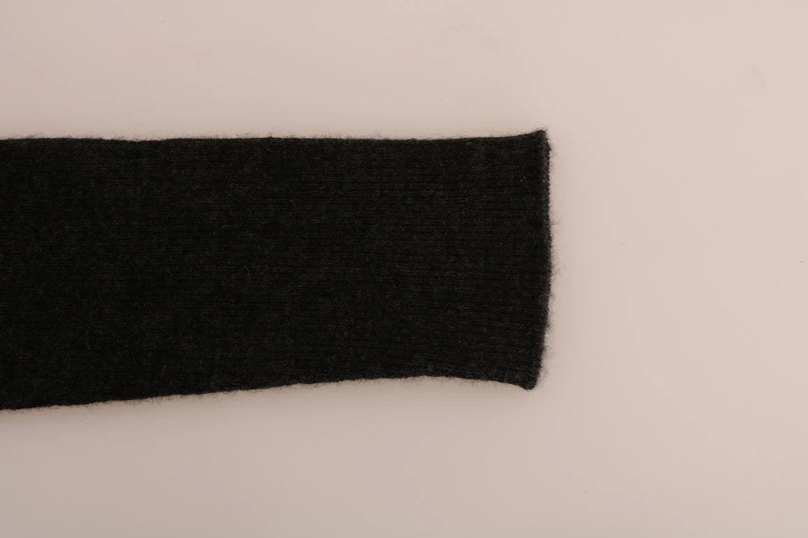 Dolce & Gabbana Gray Cashmere Ribbed Stretch Tights - IT42|M - Leggings