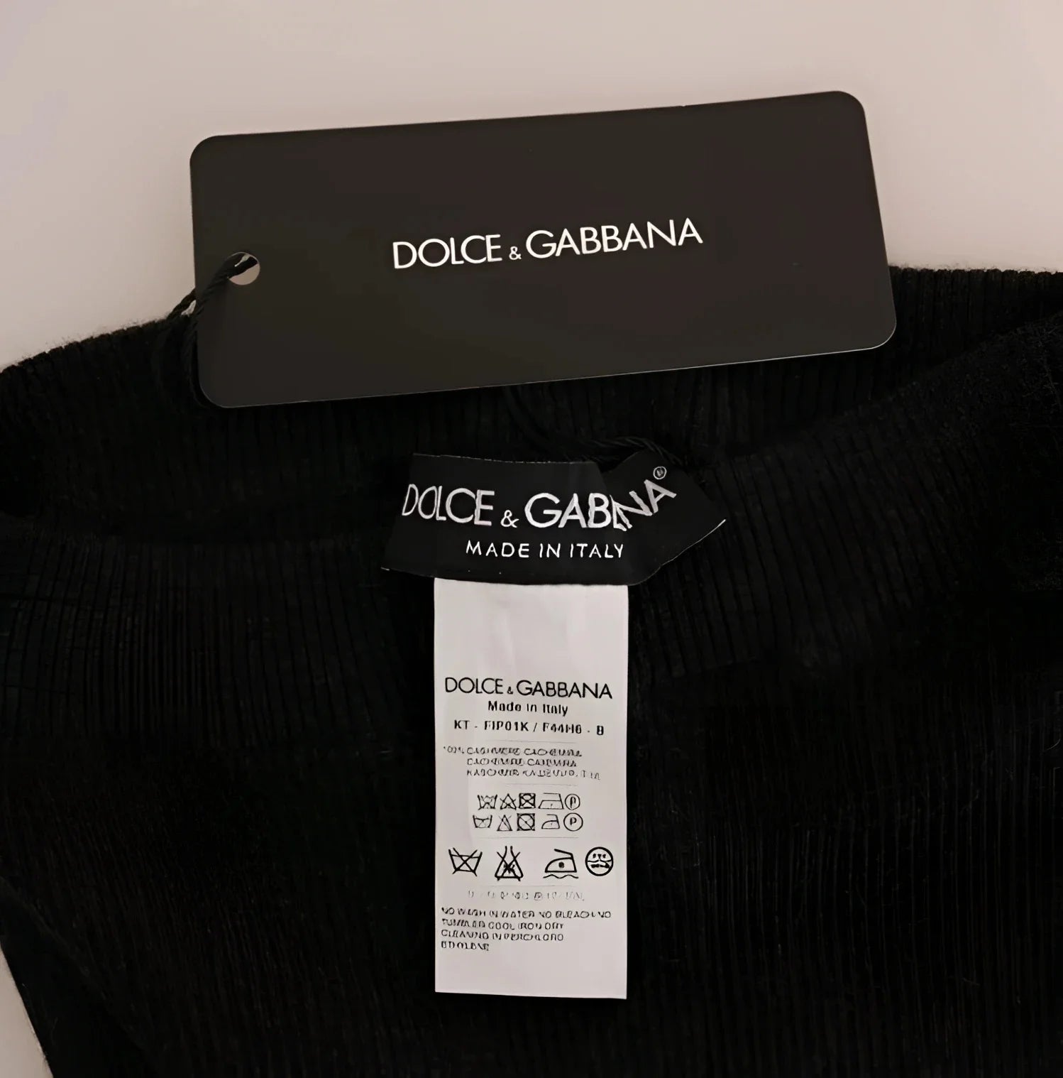 Dolce & Gabbana Gray Cashmere Ribbed Stretch Tights - IT42|M - Leggings