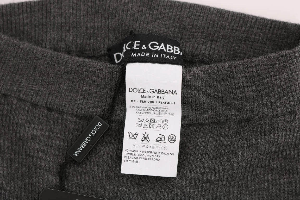 Dolce & Gabbana Gray Cashmere Stretch Tights - Hosiery