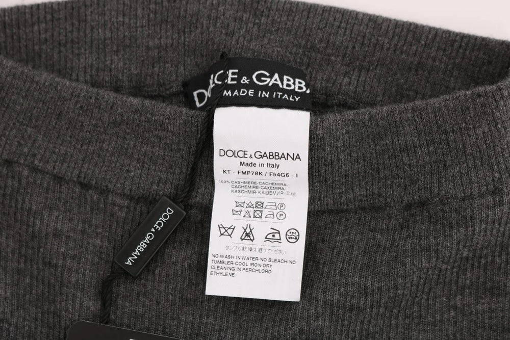 Dolce & Gabbana Gray Cashmere Stretch Tights - Hosiery