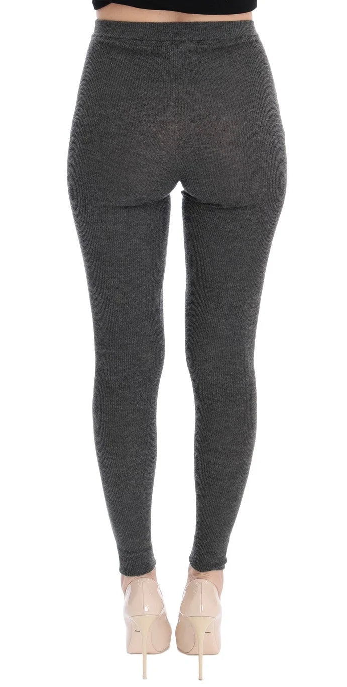 Dolce & Gabbana Gray Cashmere Stretch Tights - Hosiery
