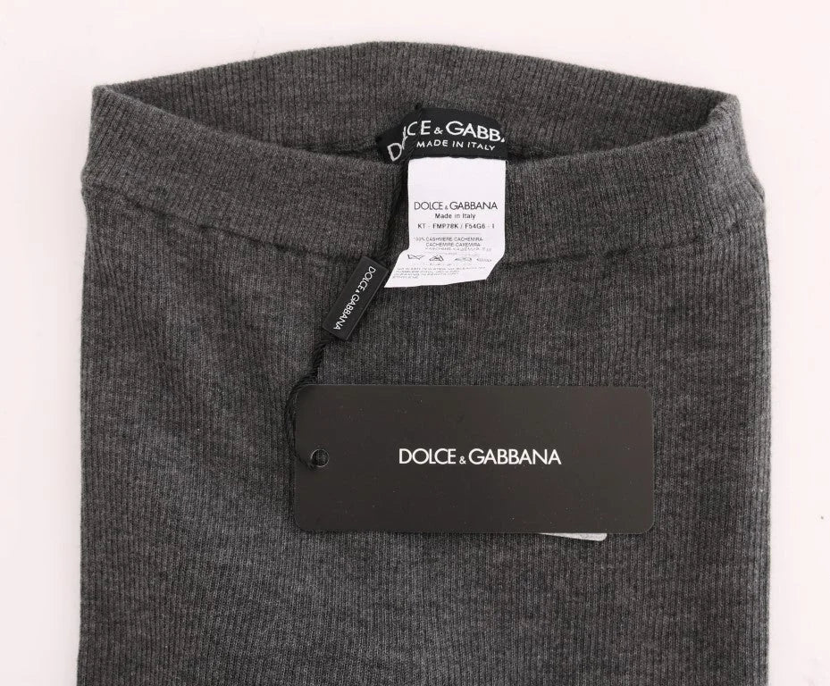 Dolce & Gabbana Gray Cashmere Stretch Tights - Hosiery