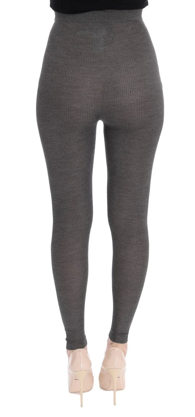 Dolce & Gabbana Gray Cashmere Stretch Tights - IT40|S - Hosiery