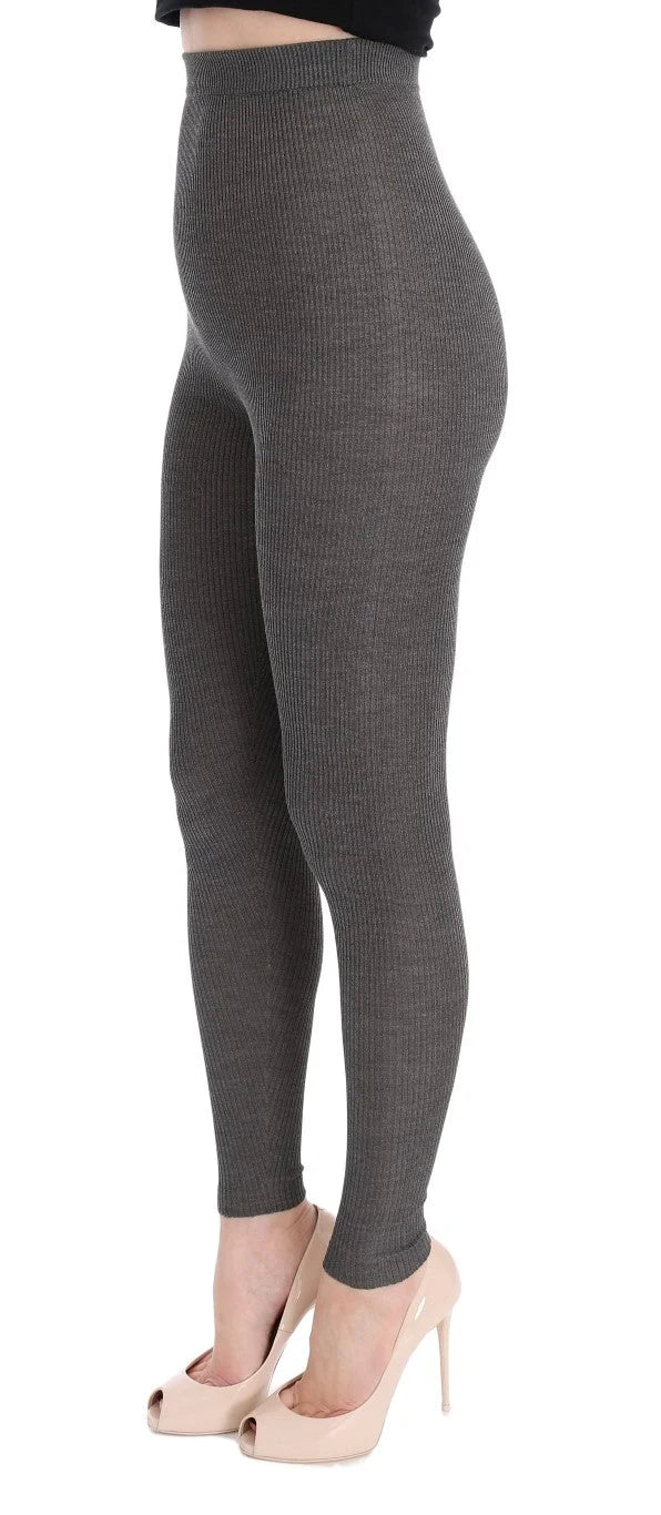 Dolce & Gabbana Gray Cashmere Stretch Tights - IT40|S - Hosiery