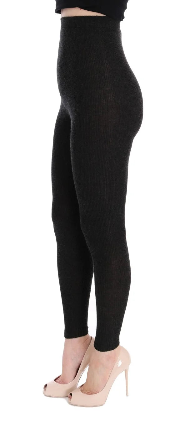 Dolce & Gabbana Gray Cashmere Stretch Tights - IT40|S - Hosiery