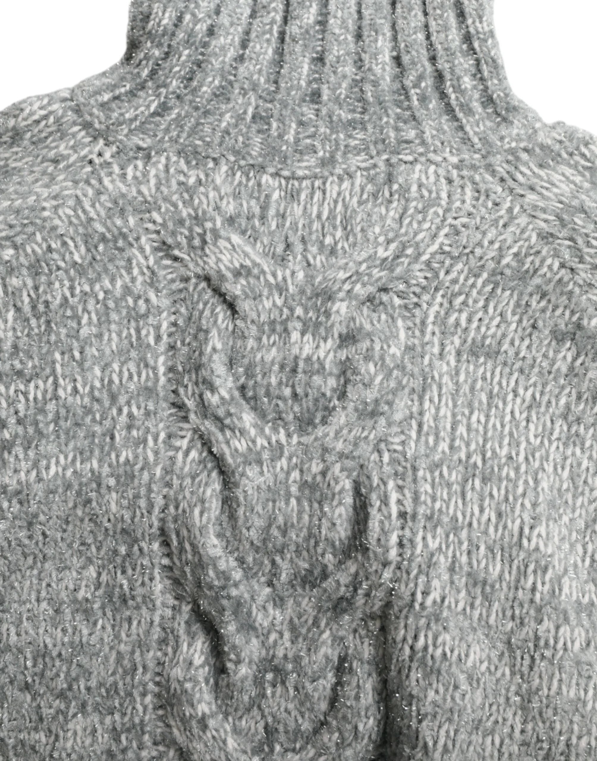 Dolce & Gabbana Gray Cashmere Turtle Neck Pullover Sweater - IT40|S - Sweaters
