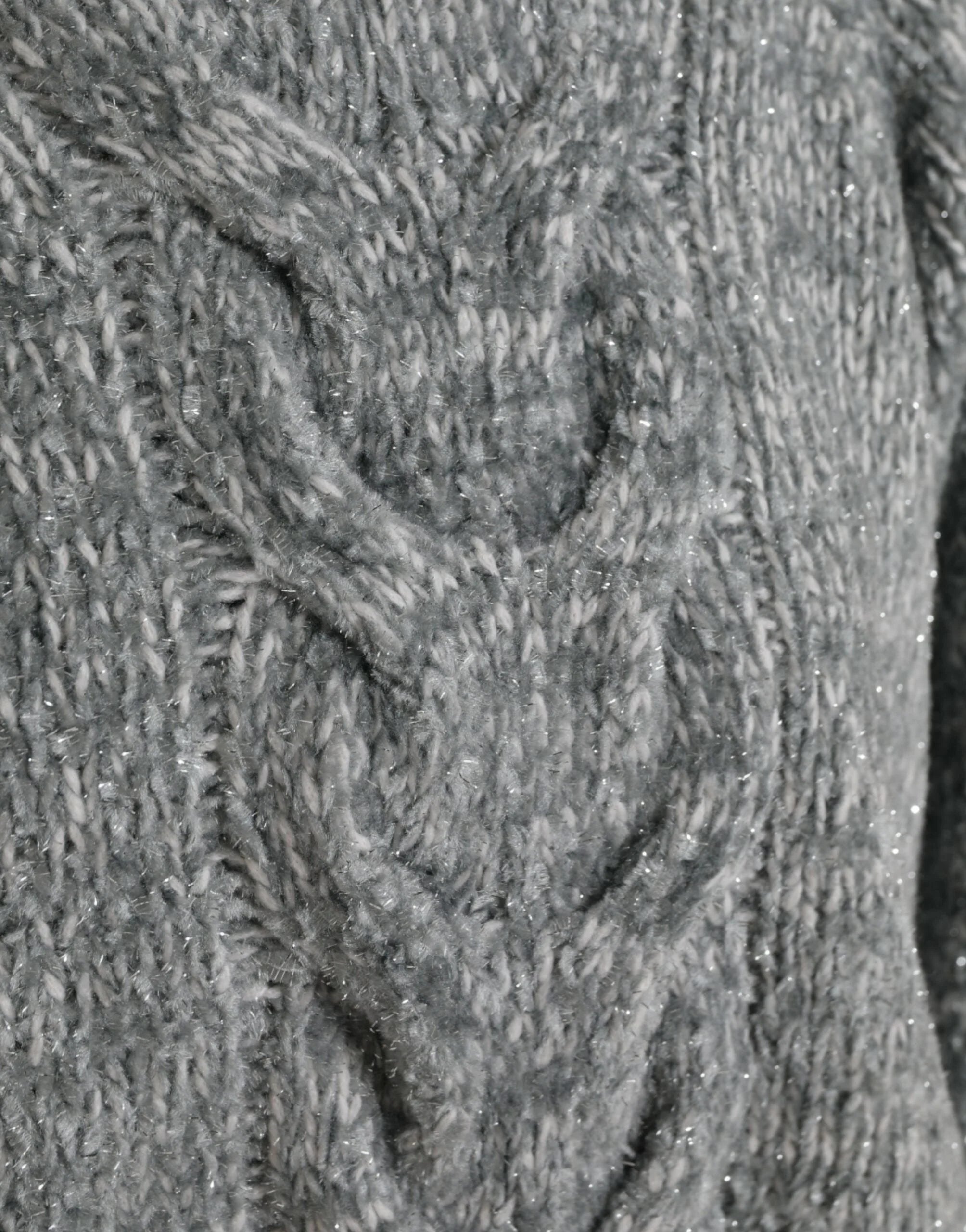 Dolce & Gabbana Gray Cashmere Turtle Neck Pullover Sweater - IT40|S - Sweaters