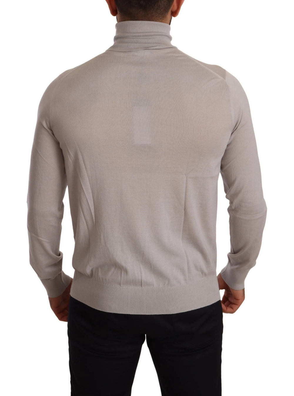 Dolce & Gabbana Gray Cashmere Turtleneck Pullover Sweater - IT50 | L - Sweaters