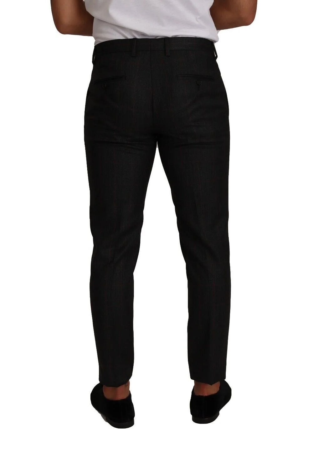 Dolce & Gabbana Gray Check Wool Formal Trouser Dress Pants - IT48 | M - Trousers