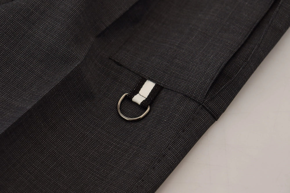 Dolce & Gabbana Gray Checked Cargo Trousers Stretch Pants - Cargo Pants