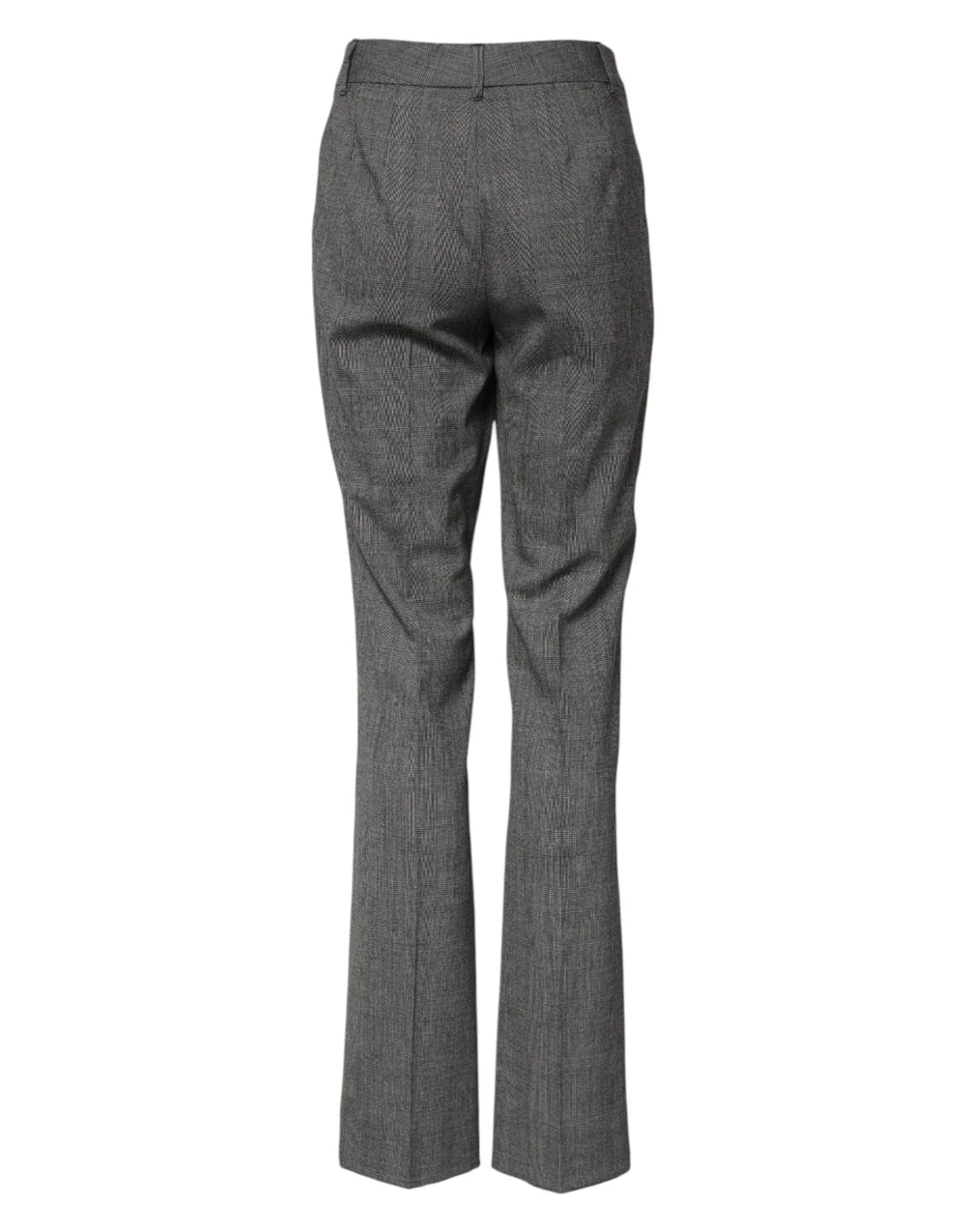 Dolce & Gabbana Gray Checkered High Waist Flared Pants - IT36|XXS - Trousers