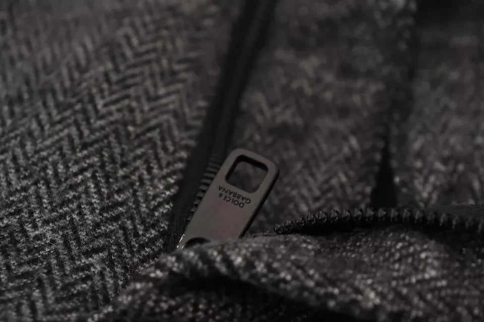 Dolce & Gabbana Gray Chevron Viscose Skinny Pants - IT48 | M - Trousers