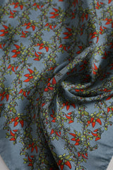 Dolce & Gabbana Gray Chilis Silk Square Men Foulard Scarf - Scarves & Shawls