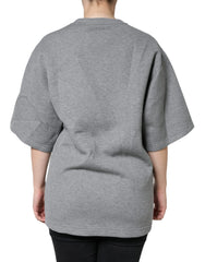 Dolce & Gabbana Gray Cotton Blend Embellished Tee T-shirt - T-Shirts