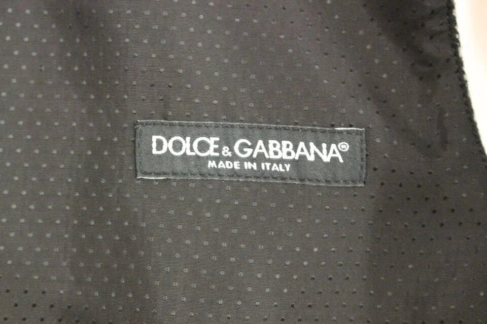 Dolce & Gabbana Gray Cotton Blend Logo Vest Gilet Weste - IT48 | M - Vests