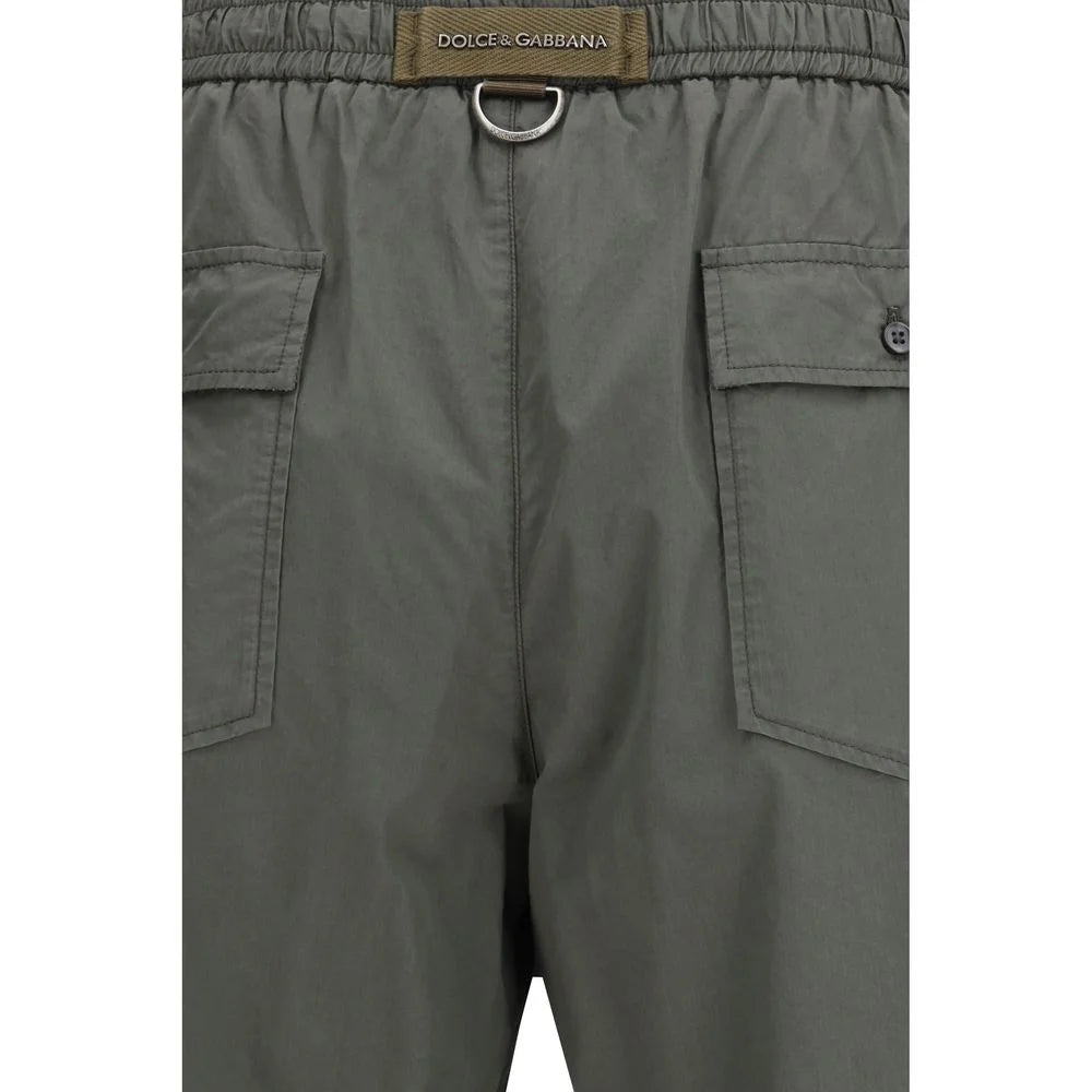 Dolce & Gabbana Graue Baumwoll-Cargo-Shorts