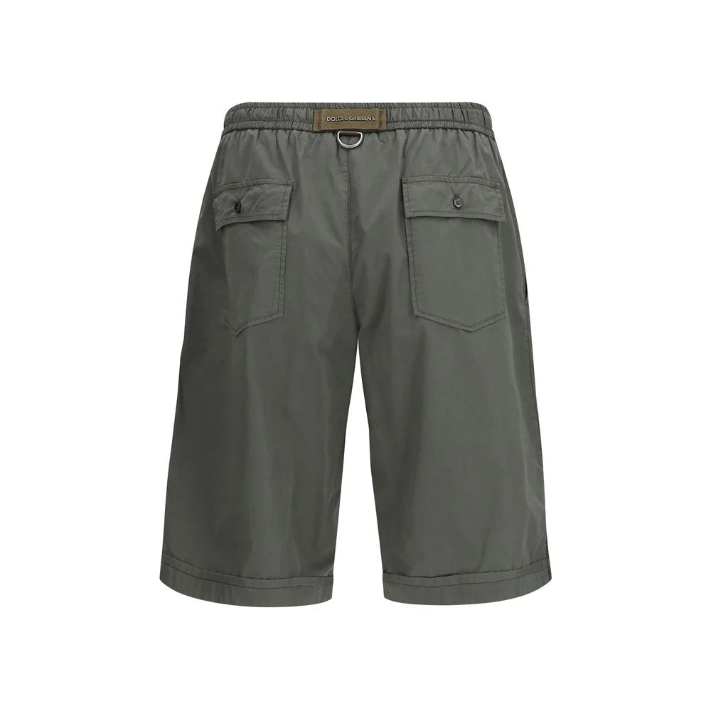 Dolce & Gabbana Graue Baumwoll-Cargo-Shorts