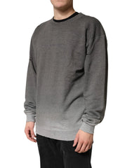 Dolce & Gabbana Gray Cotton Crew Neck Men Sweatshirt Sweater - IT48 | M