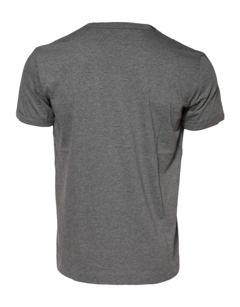 Dolce & Gabbana Gray Cotton Crew Neck Short Sleeves T-shirt - T-Shirts