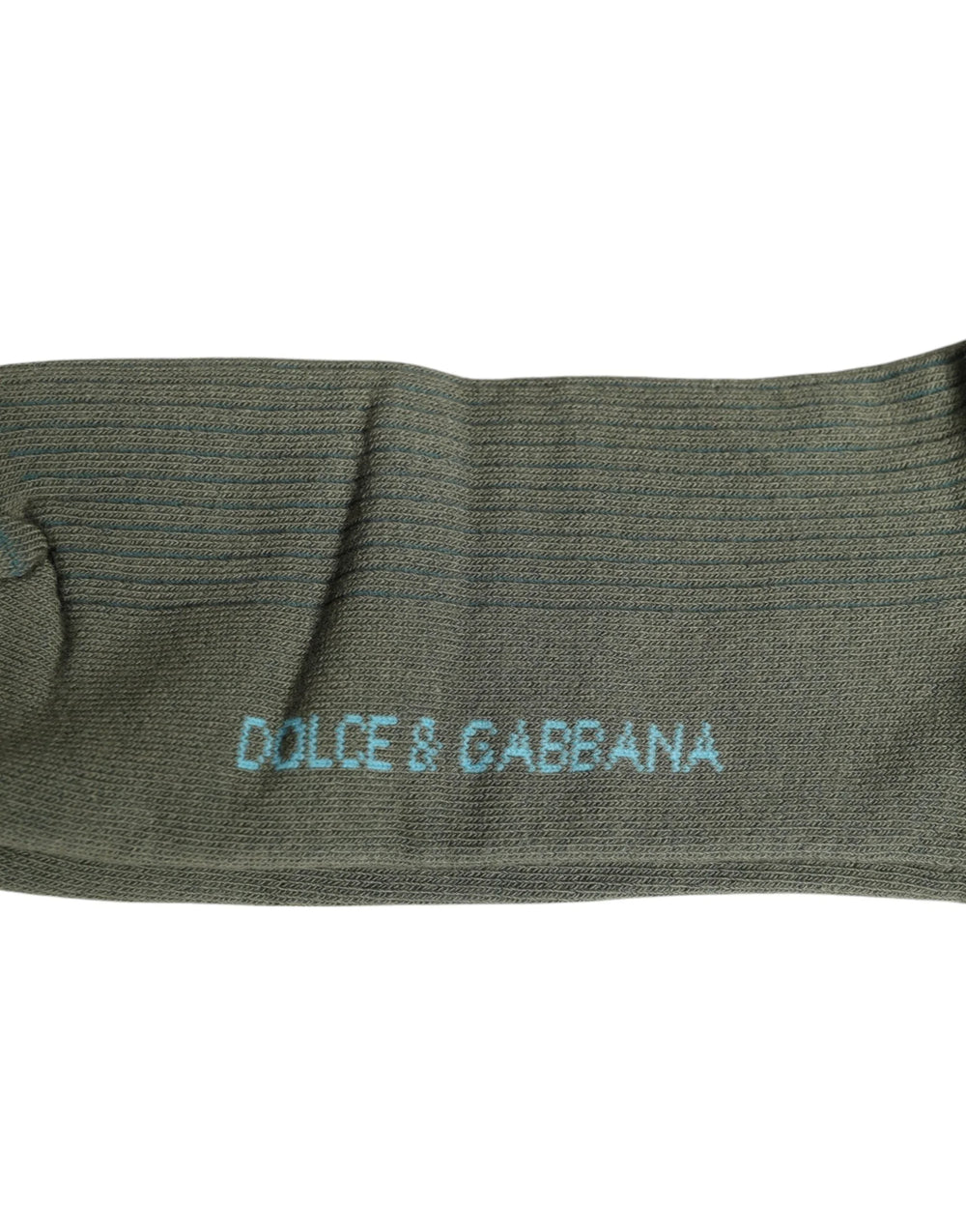 Dolce & Gabbana Gray Cotton DG Bear Mid Calf Socks - L - Crew Socks