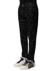 Dolce & Gabbana Gray Cotton DG Logo Straight Men Denim Jeans - IT46 | S