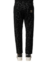 Dolce & Gabbana Gray Cotton DG Logo Straight Men Denim Jeans - IT46 | S