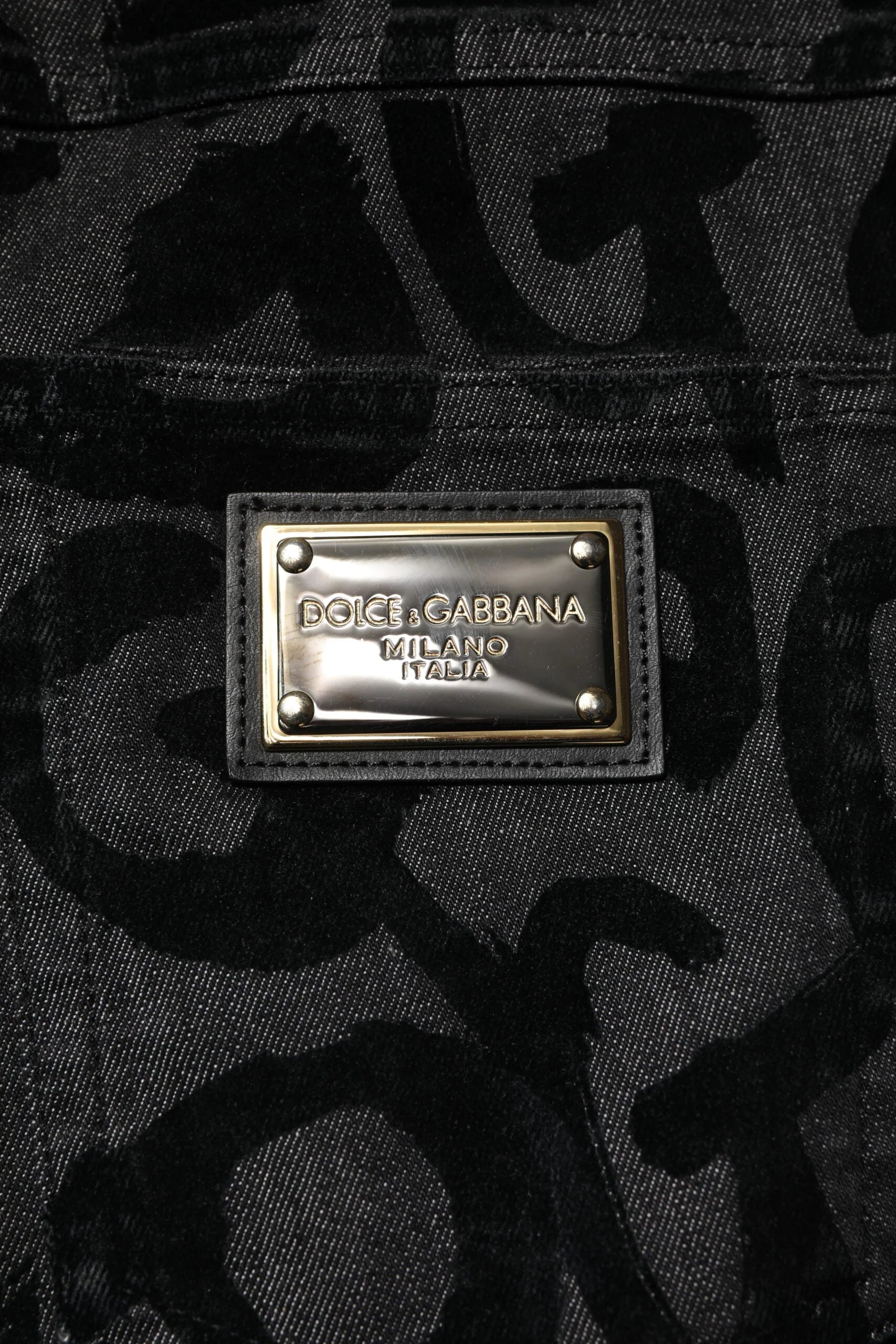Dolce & Gabbana Gray Cotton DG Logo Straight Men Denim Jeans - IT46 | S