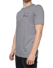 Dolce & Gabbana Gray Cotton #DGFamily Short Sleeves T-shirt - IT52 | XL - T-Shirts