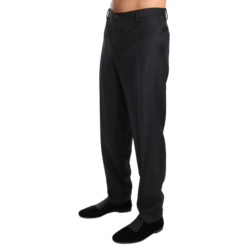 Dolce & Gabbana Gray Cotton Dress Pants - IT54 | XL