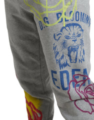 Dolce & Gabbana Gray Cotton Graffiti Sweatpants Jogger Pants - IT48 | M - Joggers
