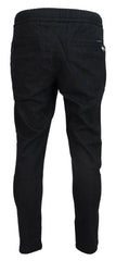 Dolce & Gabbana Gray Cotton Jogger Men Pants - IT46 | S - Joggers